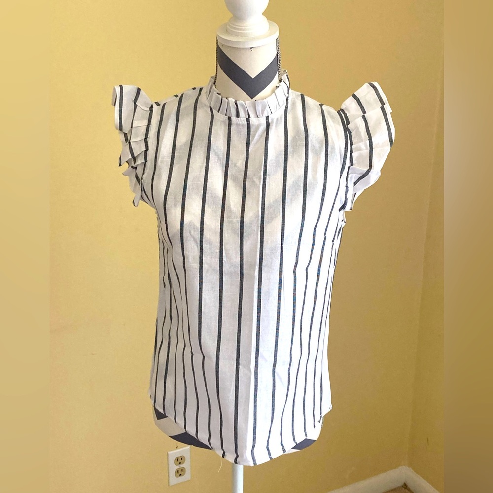 Striped linen blouse